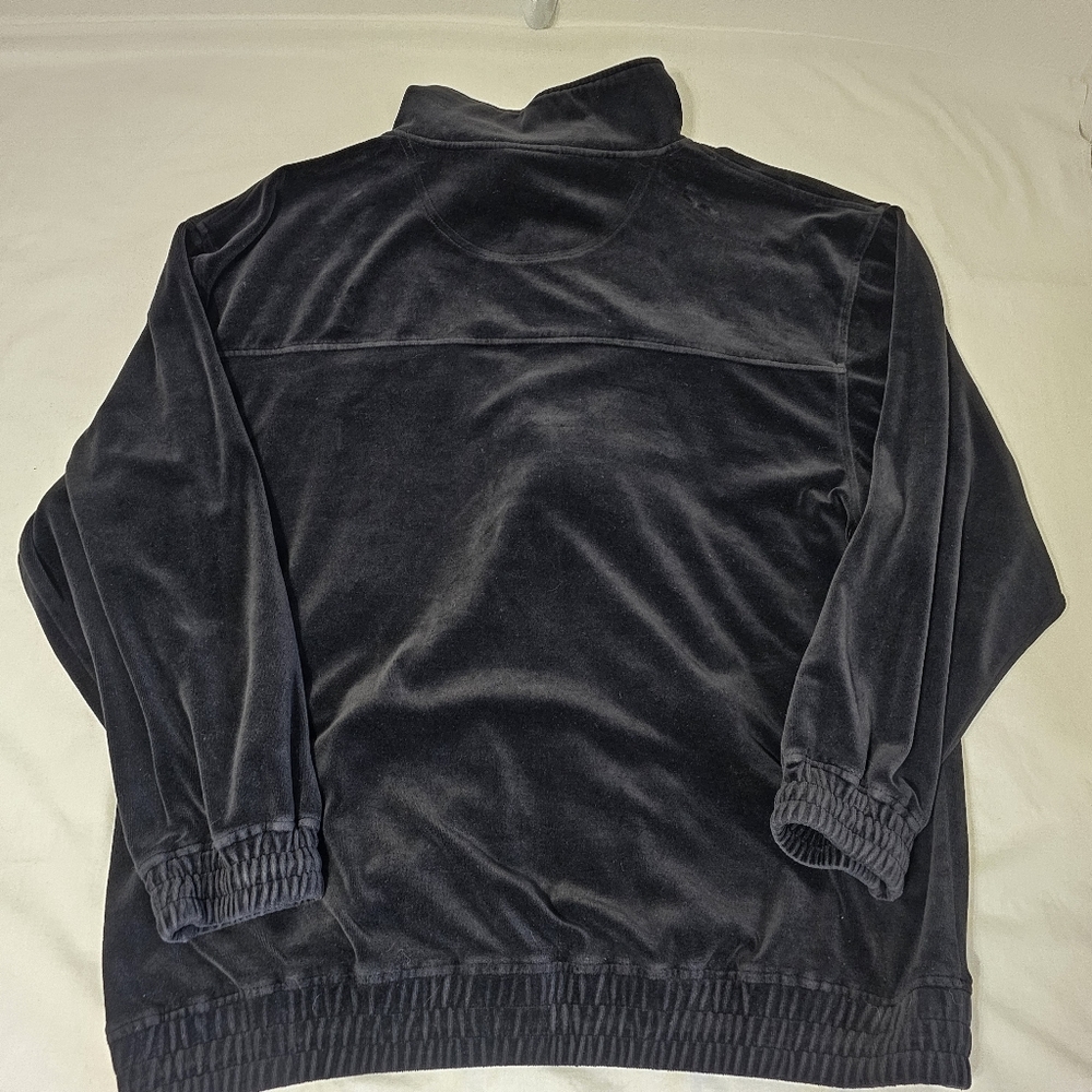 South Pole Velour Tracksuit Set XXL Black Full Zip Y2K Streetwear Jogger Set - Picture 5 of 11